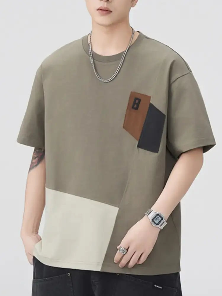 Men’s Plus Size Round Neck Short Sleeve T-Shirt