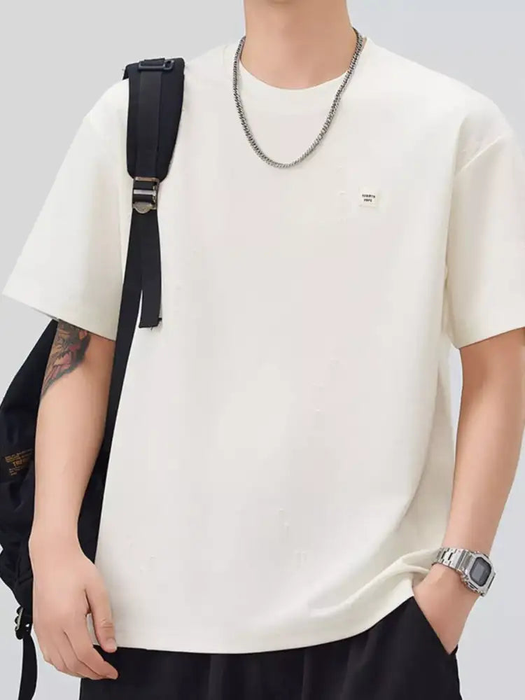 Men’s Plus Size Round Neck Short Sleeve T-Shirt