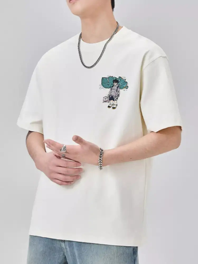 Men’s Plus Size Round Neck Short Sleeve T-Shirt