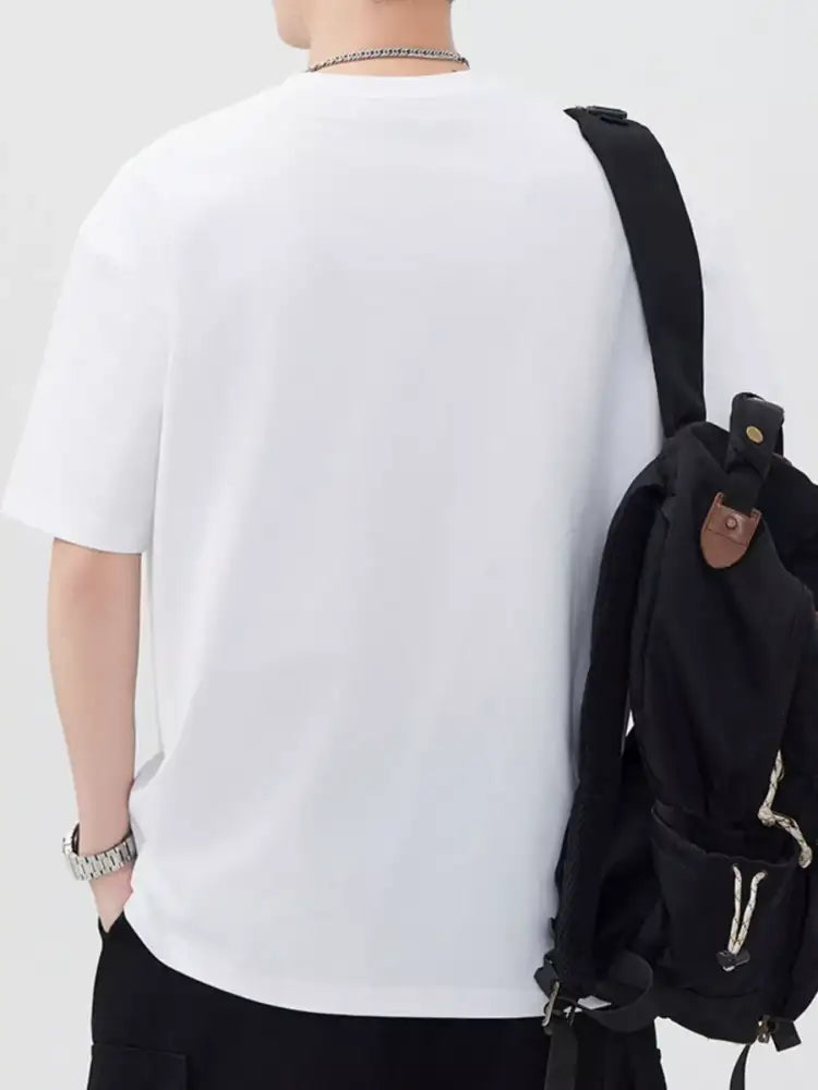 Men’s Plus Size Round Neck Short Sleeve T-Shirt