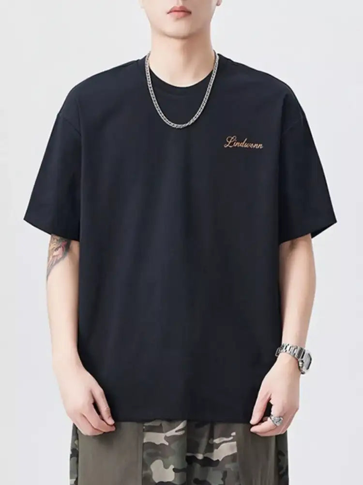 Men’s Plus Size Round Neck Short Sleeve T-Shirt