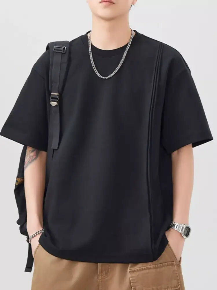 Men’s Plus Size Round Neck Short Sleeve T-Shirt