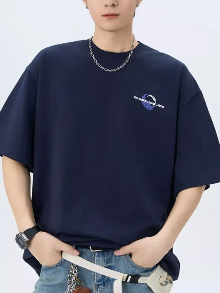 Men’s Plus Size Round Neck Short Sleeve T-Shirt