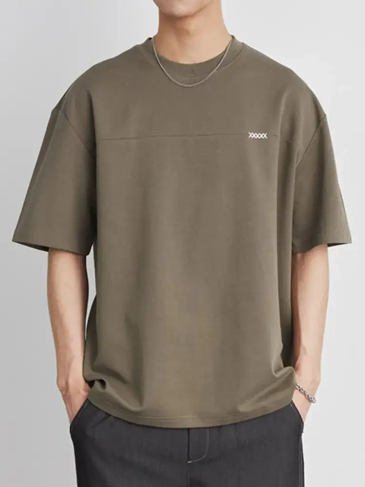 Men’s Plus Size Round Neck Short Sleeve T-Shirt