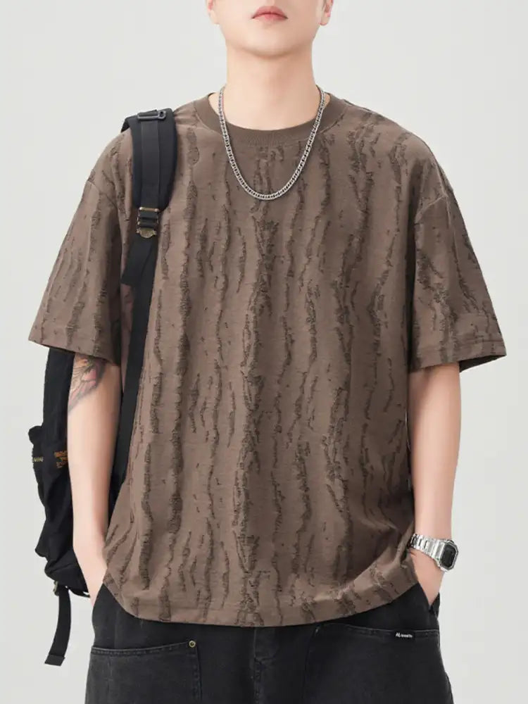 Men’s Plus Size Round Neck Short Sleeve T-Shirt