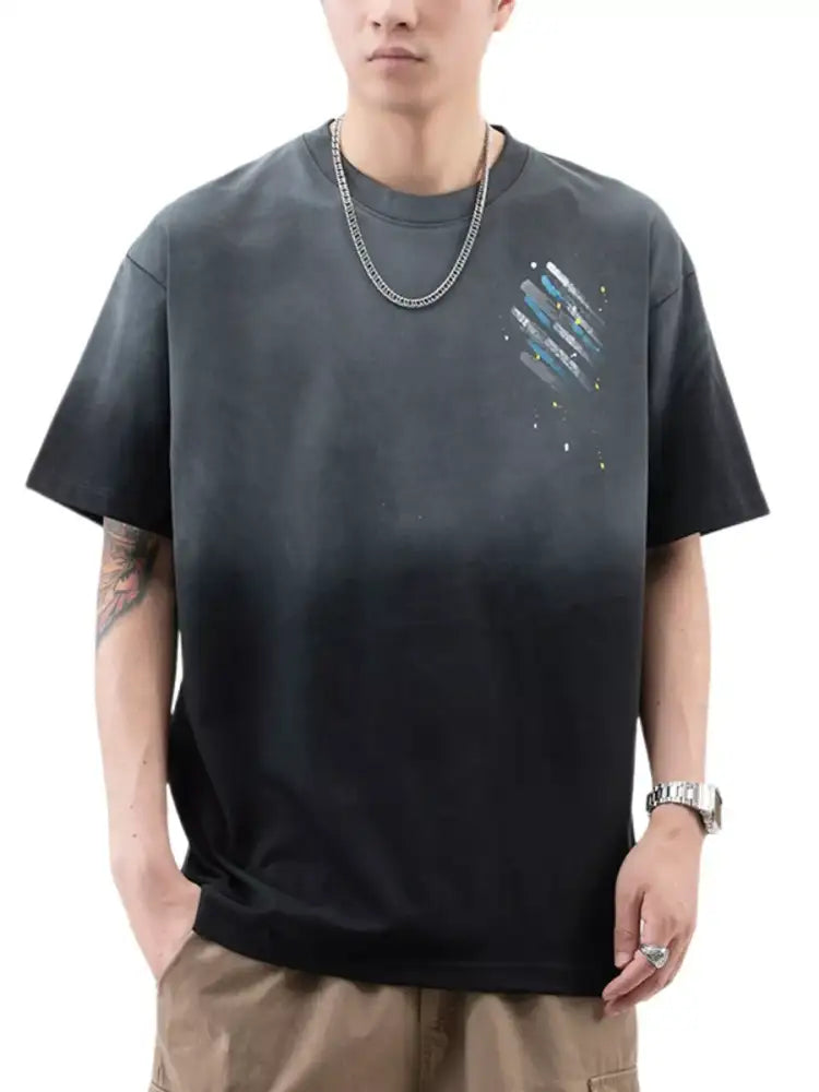 Men’s Plus Size Round Neck Short Sleeve T-Shirt