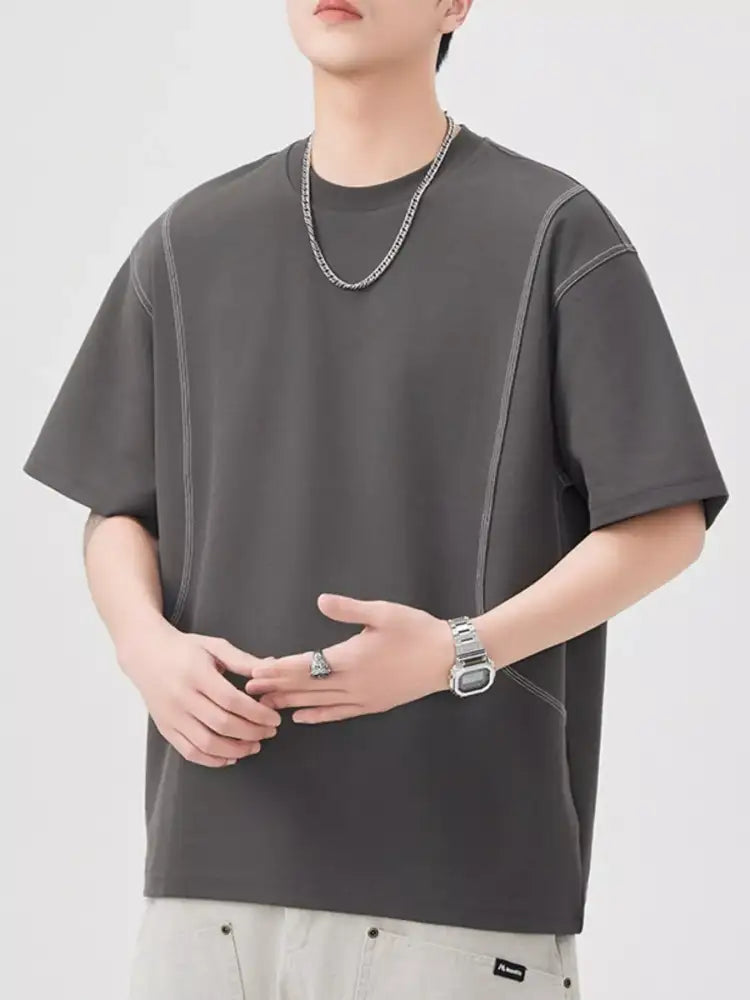 Men’s Plus Size Round Neck Short Sleeve T-Shirt