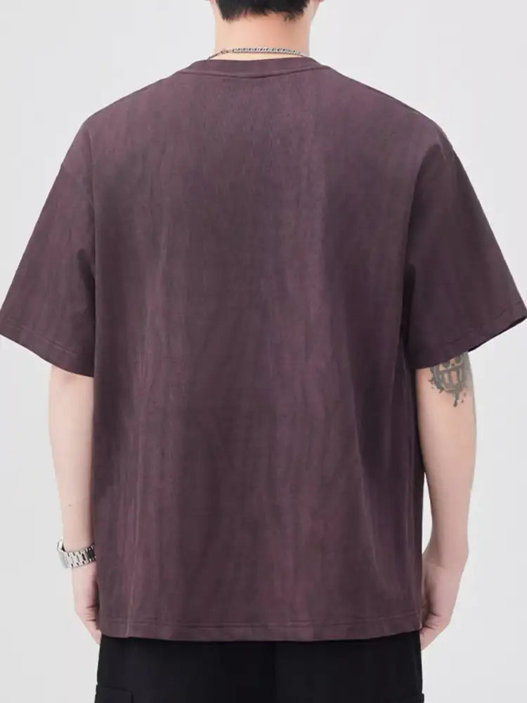 Men’s Plus Size Round Neck Short Sleeve T-Shirt