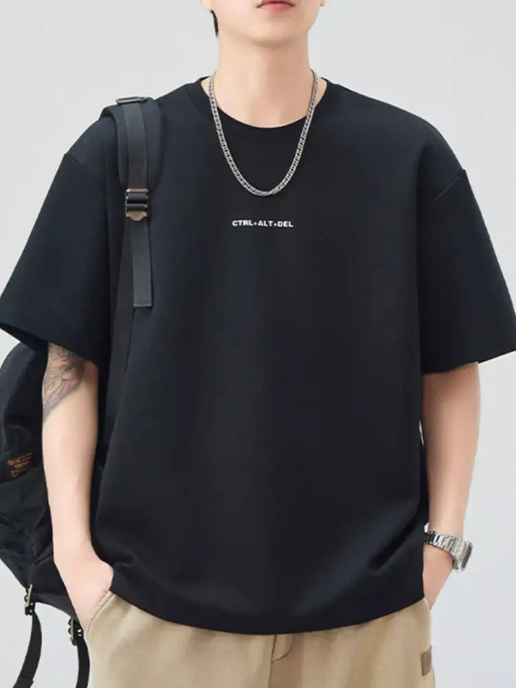 Men’s Plus Size Round Neck Short Sleeve T-Shirt