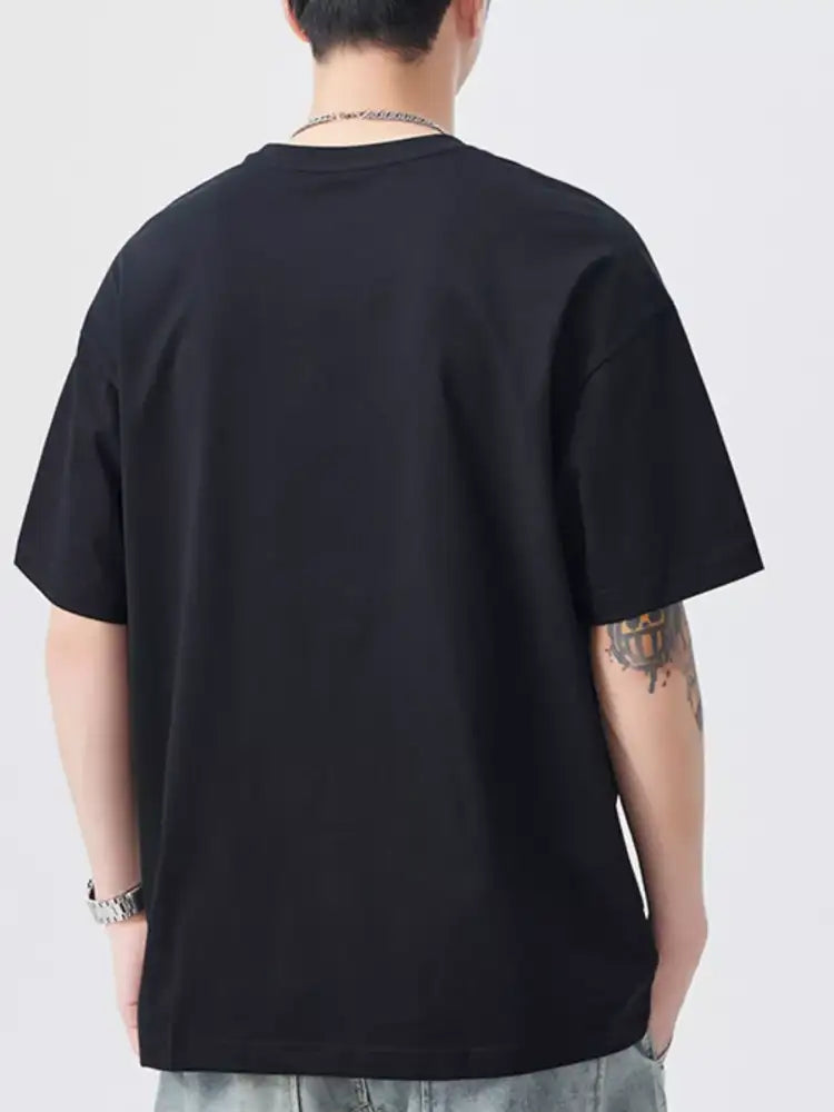 Men’s Plus Size Round Neck Short Sleeve T-Shirt