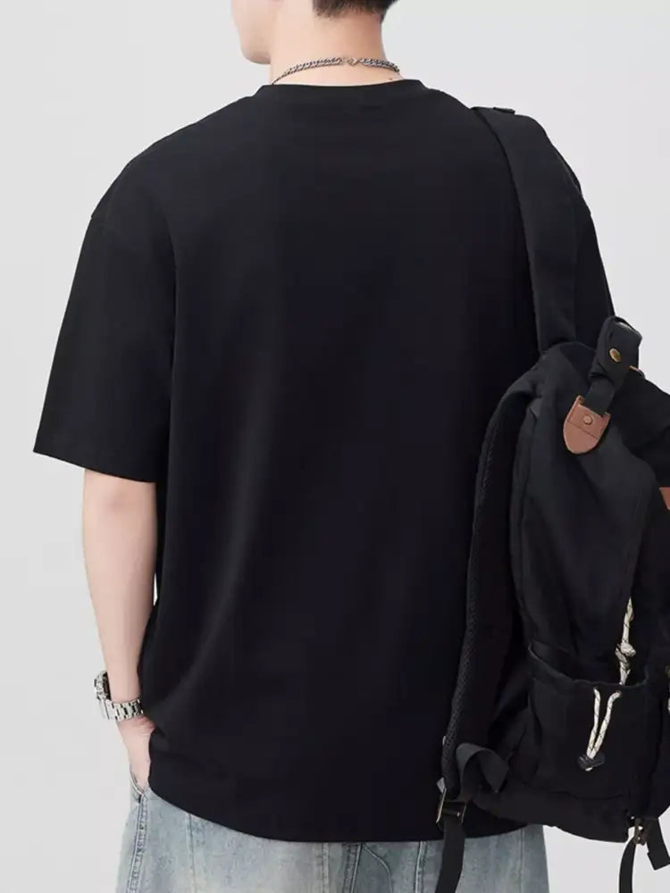 Men’s Plus Size Round Neck Short Sleeve T-Shirt