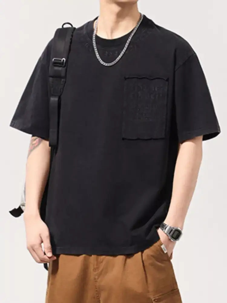 Men’s Plus Size Round Neck Short Sleeve T-Shirt