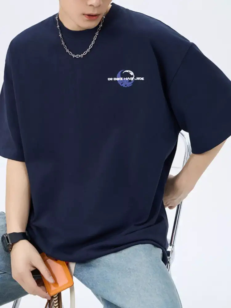 Men’s Plus Size Round Neck Short Sleeve T-Shirt