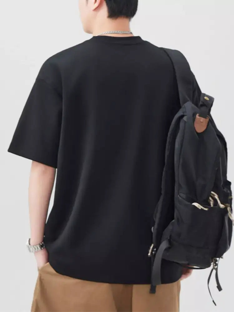 Men’s Plus Size Round Neck Short Sleeve T-Shirt