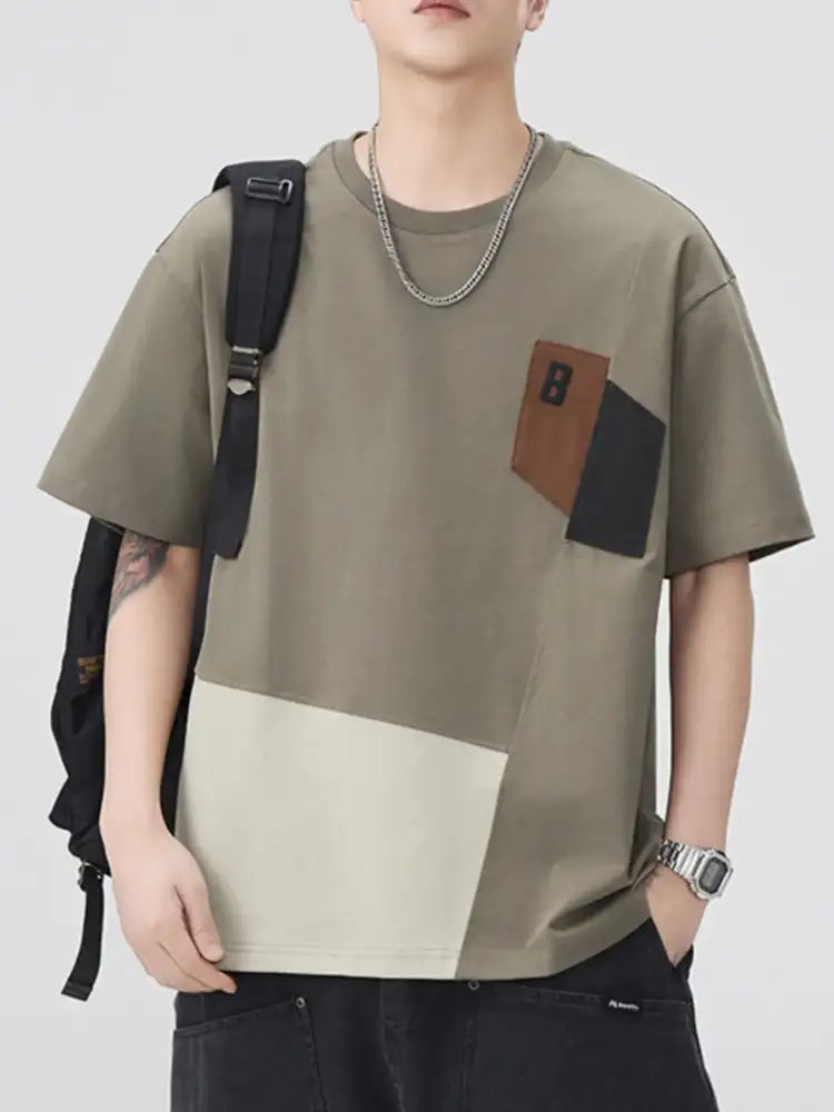 Men’s Plus Size Round Neck Short Sleeve T-Shirt