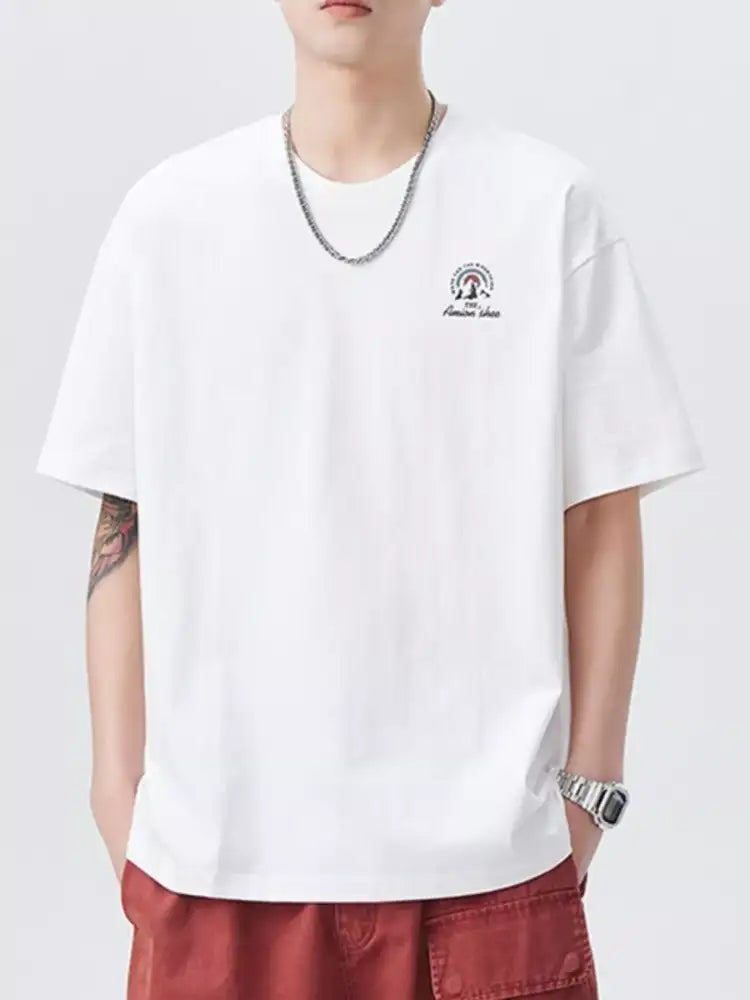 Men’s Plus Size Round Neck Short Sleeve T-Shirt