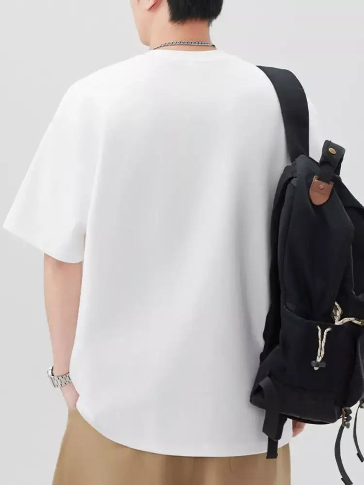 Men’s Plus Size Round Neck Short Sleeve T-Shirt