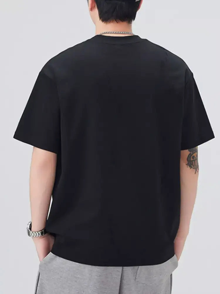 Men’s Plus Size Round Neck Short Sleeve T-Shirt