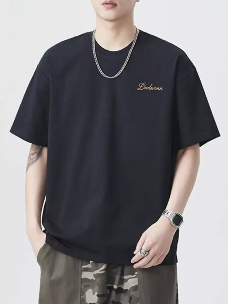 Men’s Plus Size Round Neck Short Sleeve T-Shirt