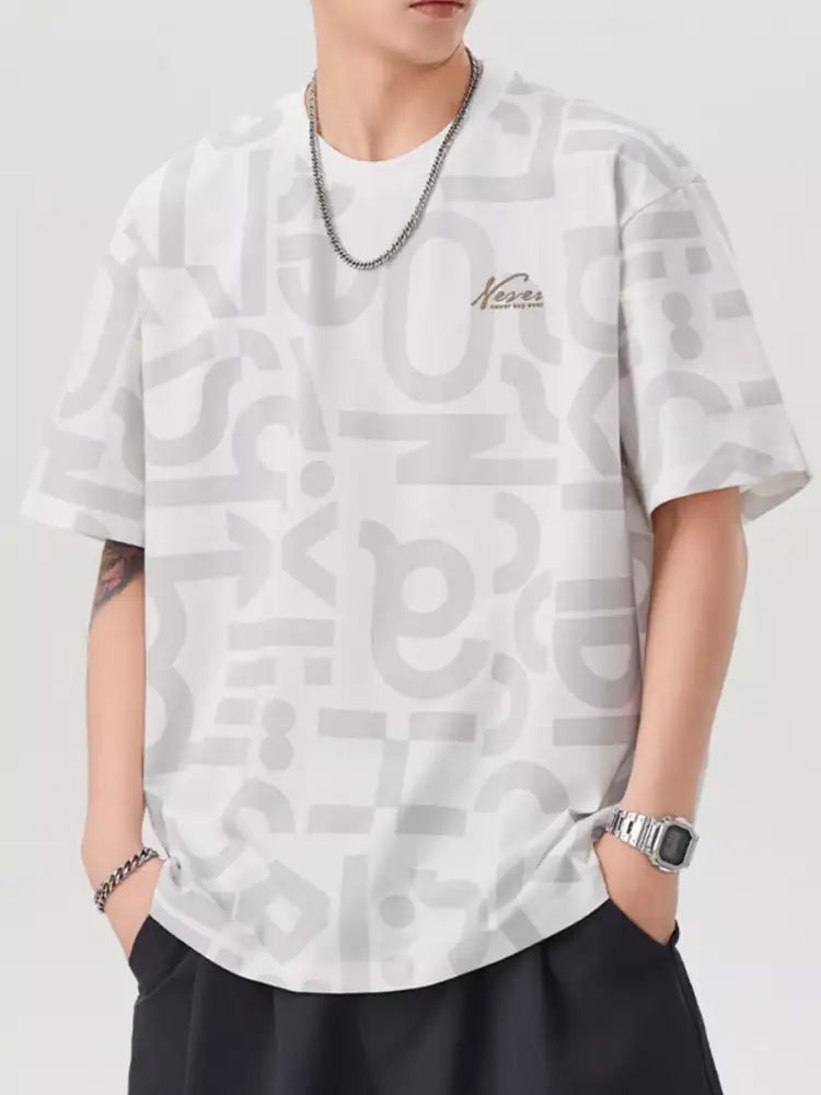 Men’s Plus Size Round Neck Short Sleeve T-Shirt