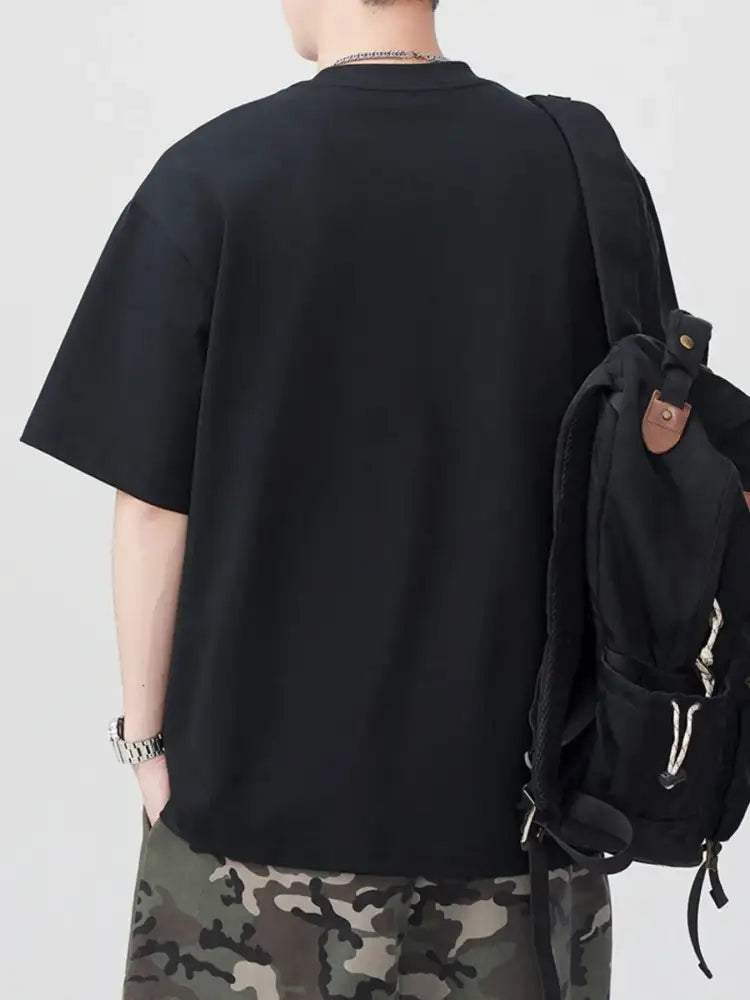 Men’s Plus Size Round Neck Short Sleeve T-Shirt