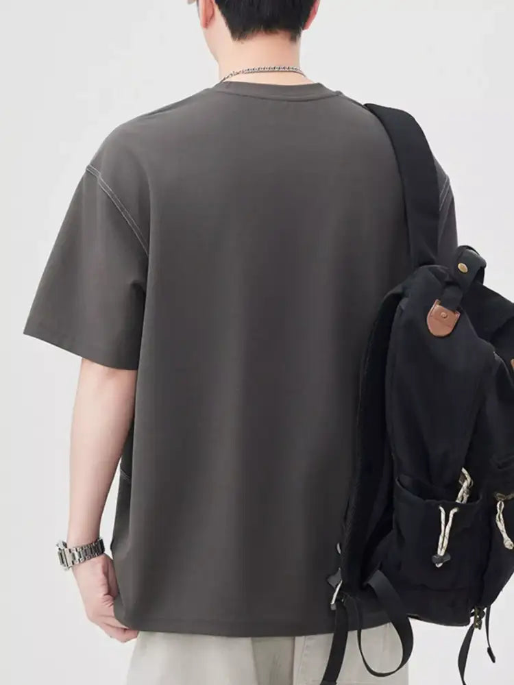 Men’s Plus Size Round Neck Short Sleeve T-Shirt