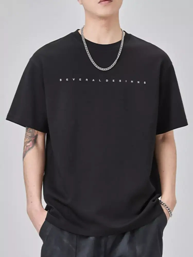 Men’s Plus Size Round Neck Short Sleeve T-Shirt