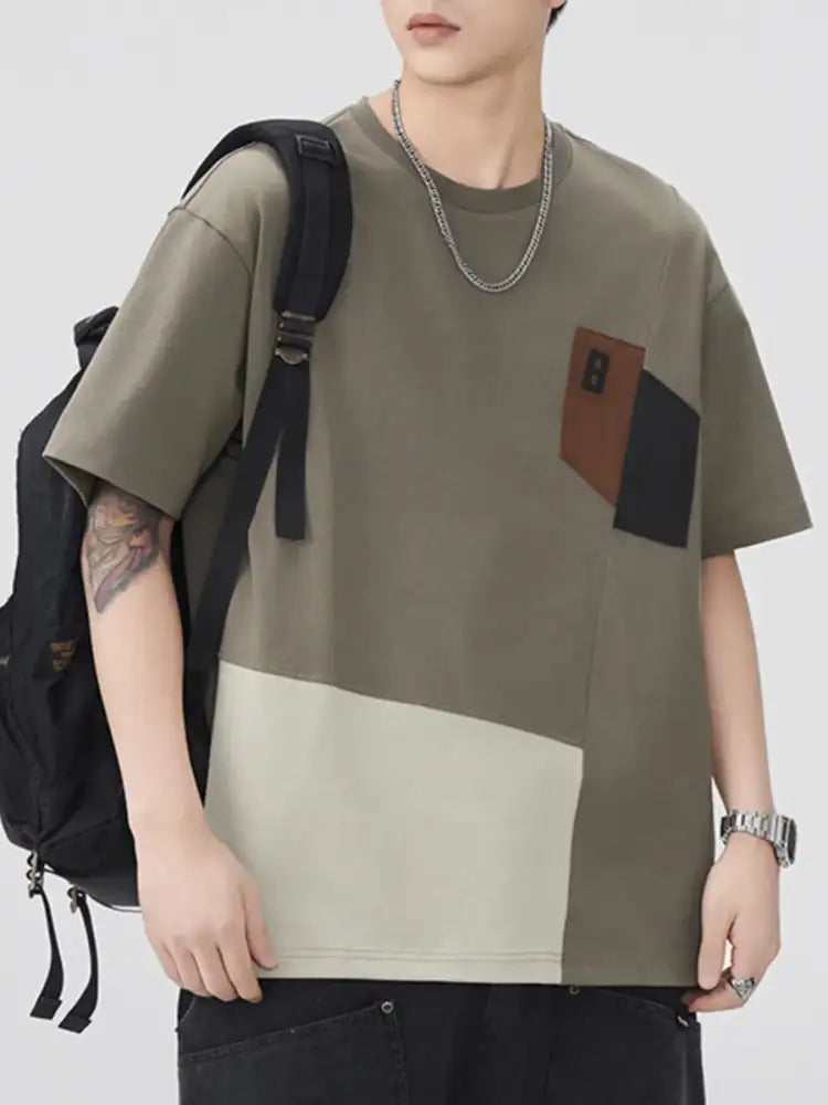 Men’s Plus Size Round Neck Short Sleeve T-Shirt