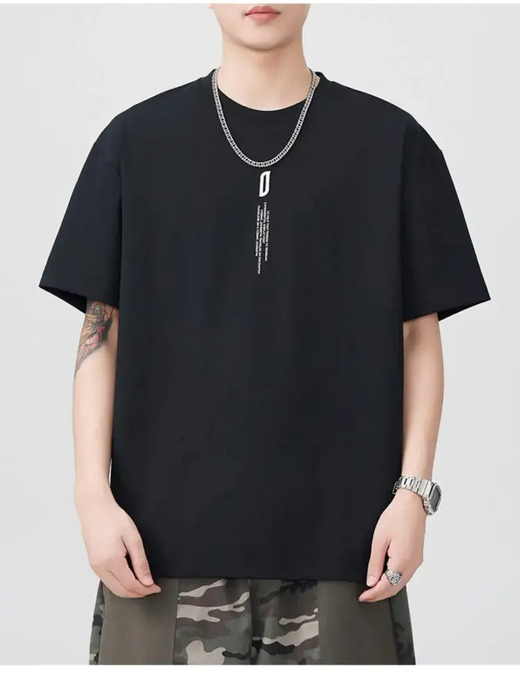 Men’s Plus Size Round Neck Short Sleeve T-Shirt