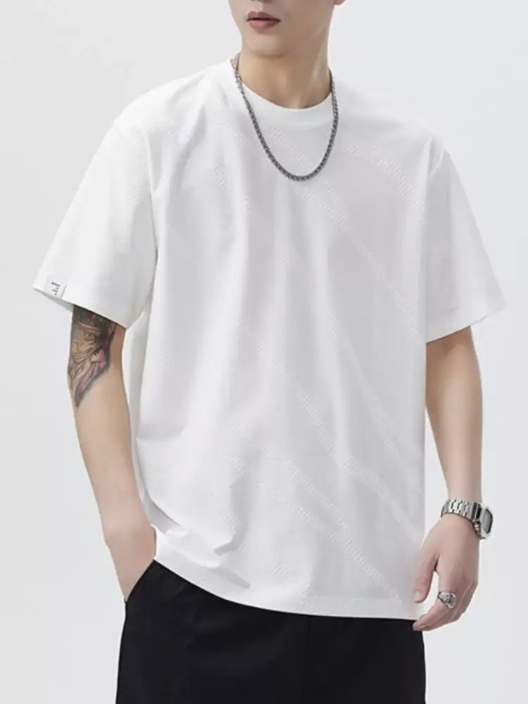 Men’s Plus Size Round Neck Short Sleeve T-Shirt