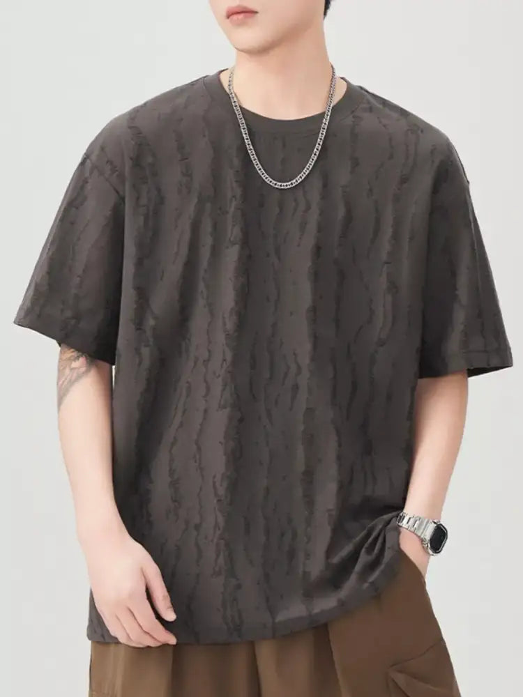 Men’s Plus Size Round Neck Short Sleeve T-Shirt