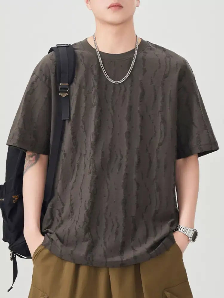 Men’s Plus Size Round Neck Short Sleeve T-Shirt