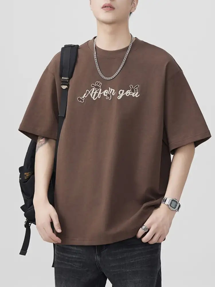 Men’s Plus Size Round Neck Short Sleeve T-Shirt