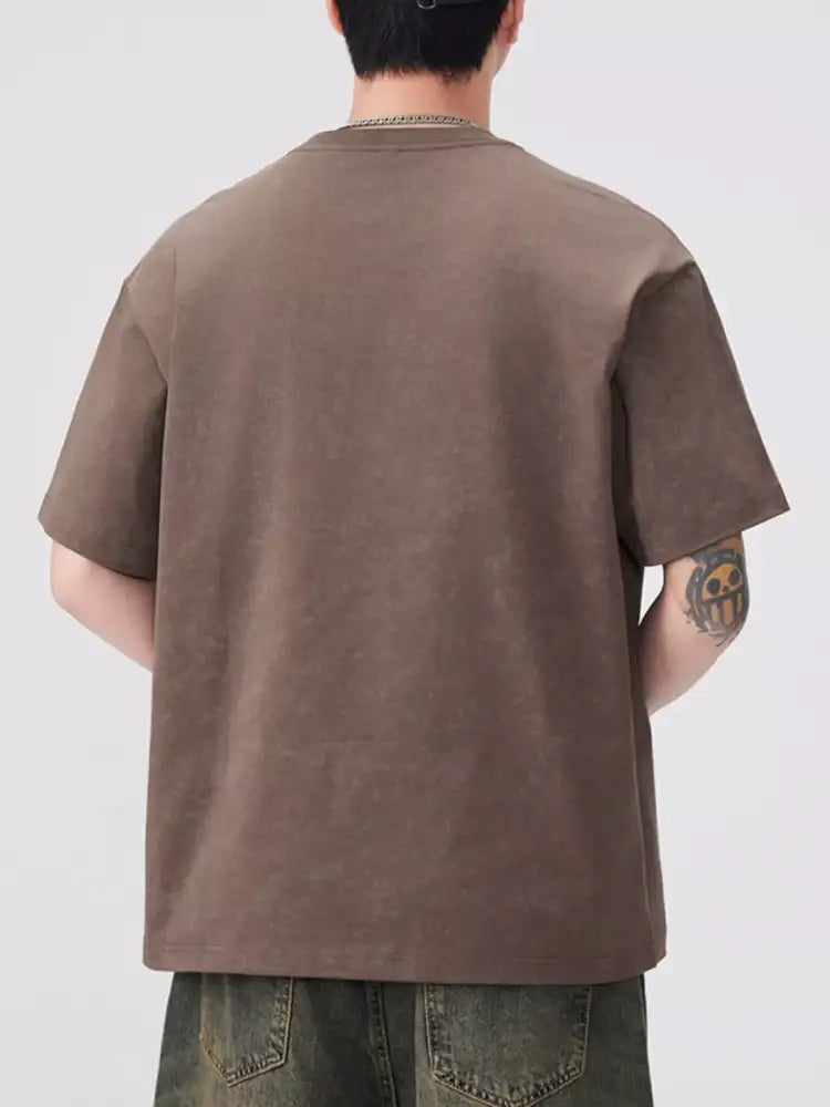 Men’s Plus Size Round Neck Short Sleeve T-Shirt