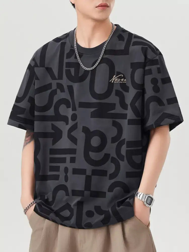 Men’s Plus Size Round Neck Short Sleeve T-Shirt