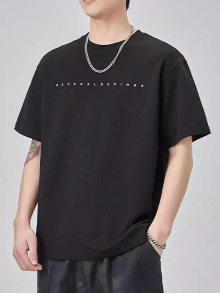 Men’s Plus Size Round Neck Short Sleeve T-Shirt