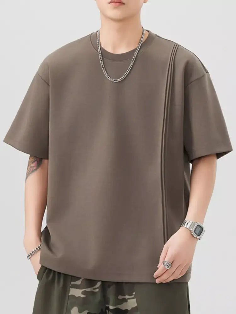 Men’s Plus Size Round Neck Short Sleeve T-Shirt