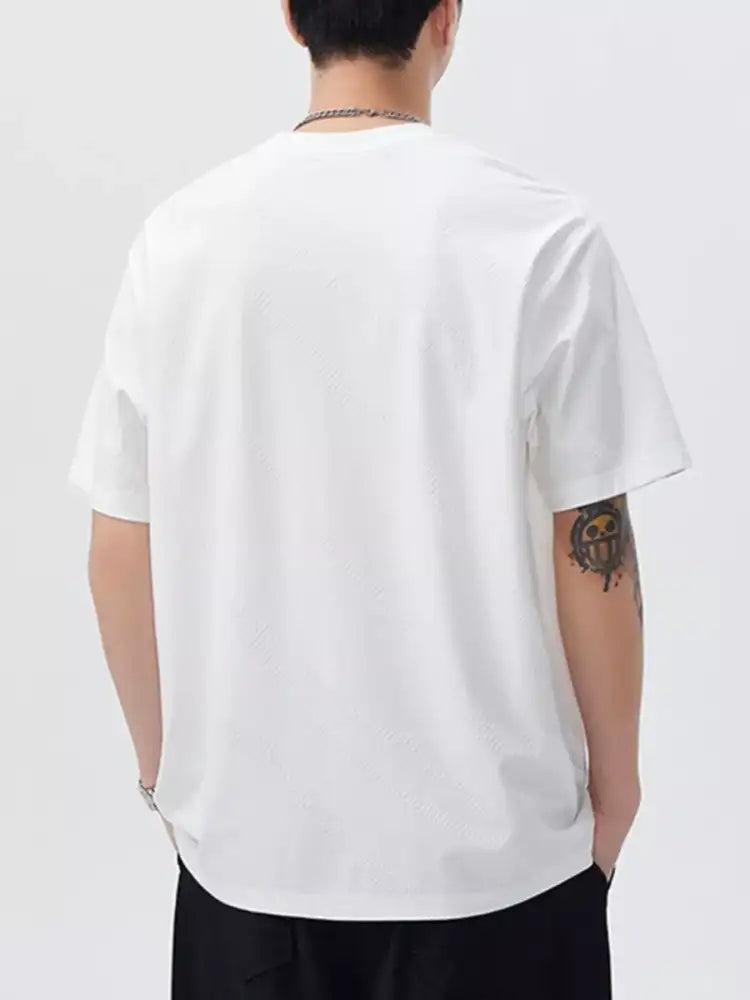 Men’s Plus Size Round Neck Short Sleeve T-Shirt
