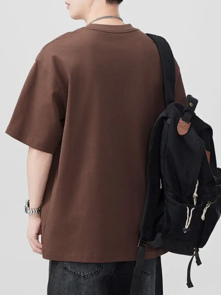 Men’s Plus Size Round Neck Short Sleeve T-Shirt