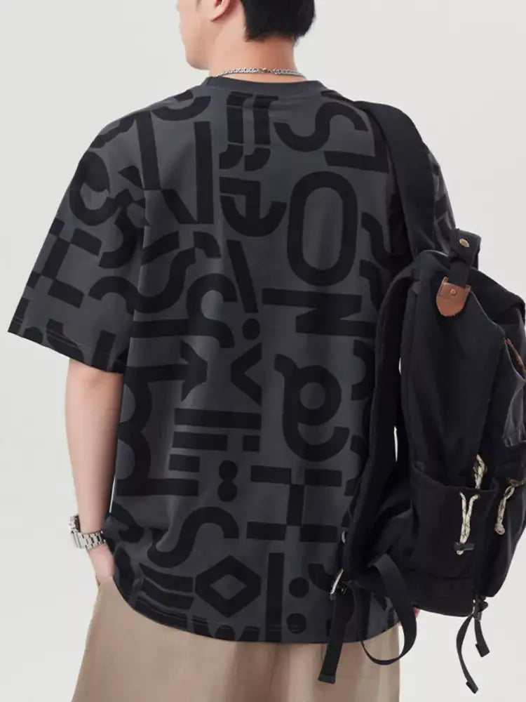 Men’s Plus Size Round Neck Short Sleeve T-Shirt