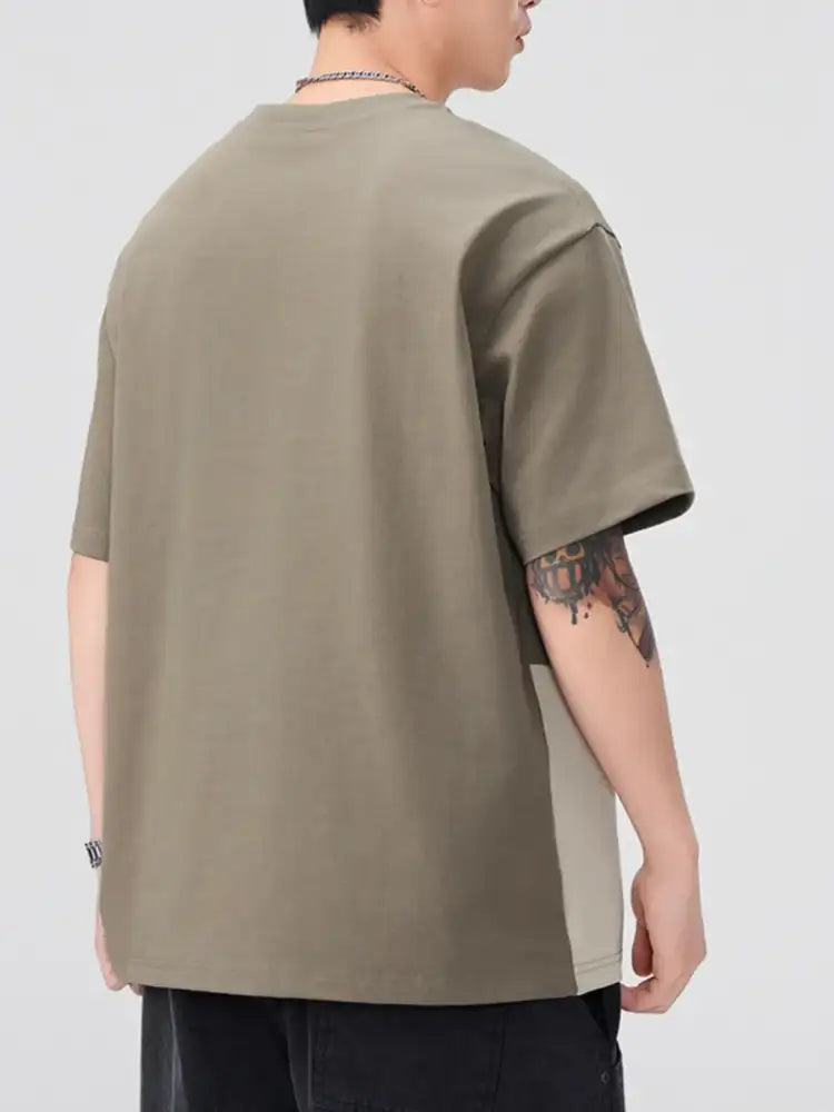 Men’s Plus Size Round Neck Short Sleeve T-Shirt