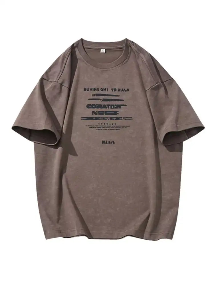 Men’s Plus Size Round Neck Short Sleeve T-Shirt