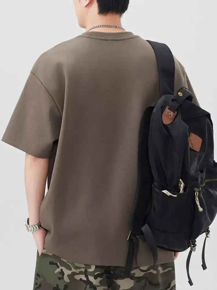 Men’s Plus Size Round Neck Short Sleeve T-Shirt