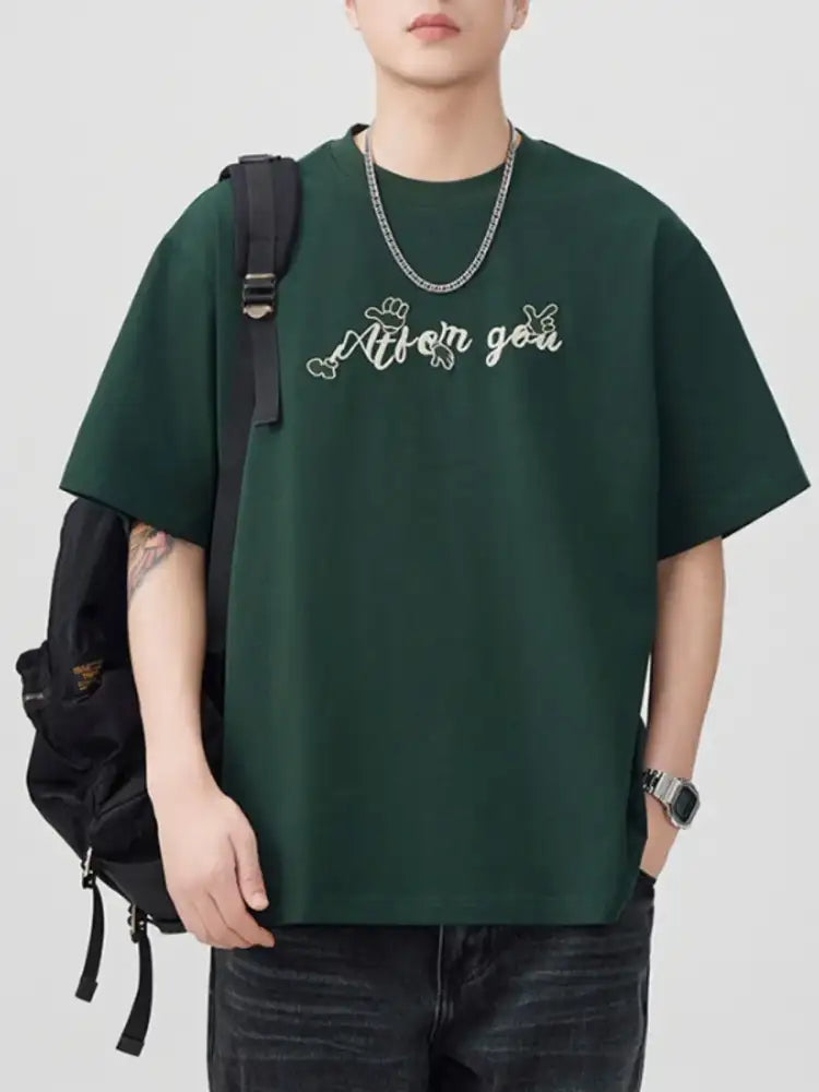 Men’s Plus Size Round Neck Short Sleeve T-Shirt