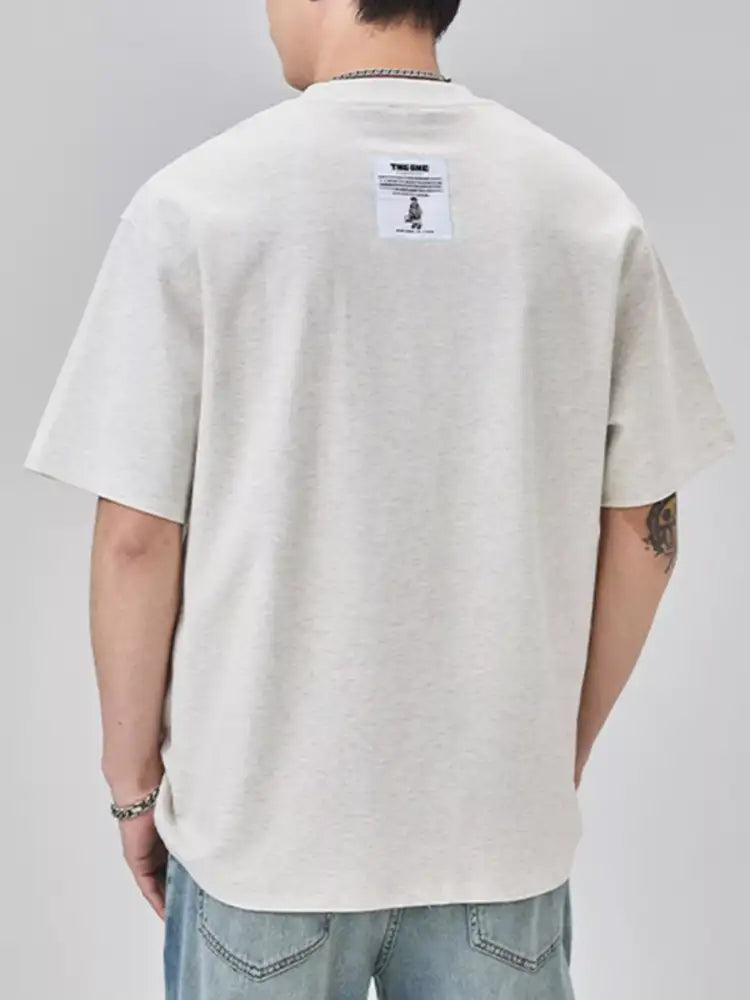 Men’s Plus Size Round Neck Short Sleeve T-Shirt