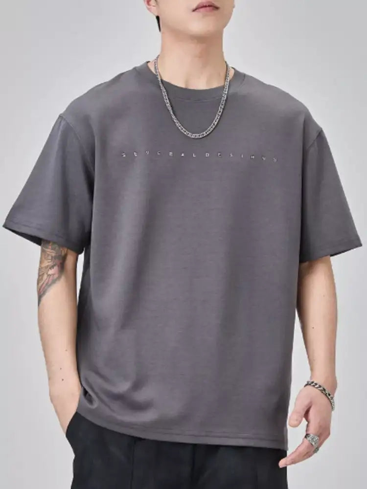 Men’s Plus Size Round Neck Short Sleeve T-Shirt