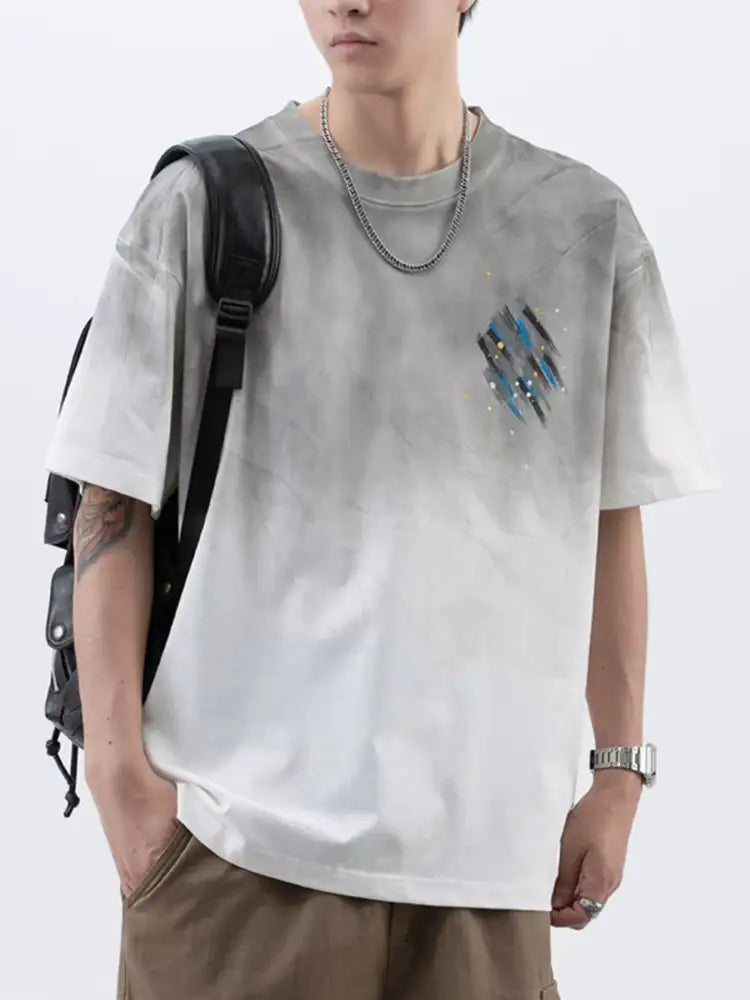 Men’s Plus Size Round Neck Short Sleeve T-Shirt