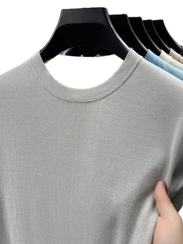 Men’s Plus Size Round Neck Short Sleeve T-Shirt