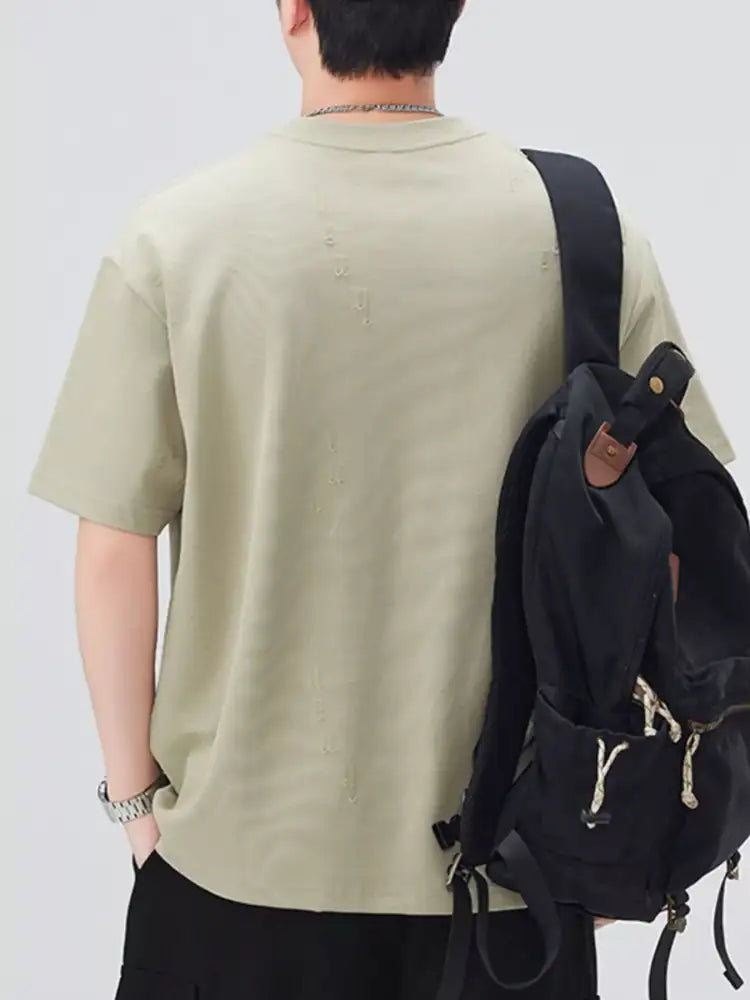 Men’s Plus Size Round Neck Short Sleeve T-Shirt