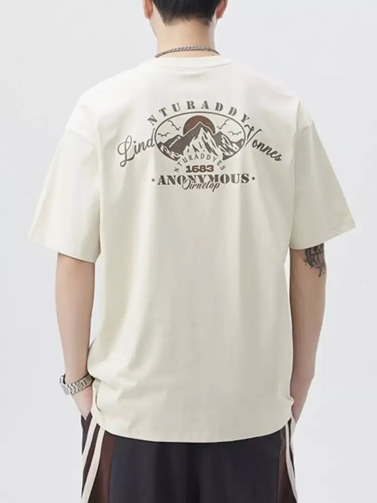 Men’s Plus Size Round Neck Short Sleeve T-Shirt